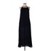 MNG Casual Dress - Midi Strapless Strapless: Black Print Dresses - Women's Size Large