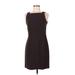 Ann Taylor Casual Dress - Sheath: Brown Solid Dresses - Women's Size 6 Petite