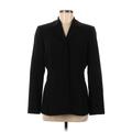 Calvin Klein Coat: Below Hip Black Print Jackets & Outerwear - Women's Size 8