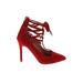 Zigi Soho Heels: Pumps Stilleto Cocktail Party Red Print Shoes - Women's Size 6 - Pointed Toe