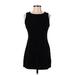 Charming Charlie Casual Dress - A-Line High Neck Sleeveless: Black Print Dresses - Women's Size Small