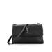 Saint Laurent Leather Shoulder Bag: Black Bags