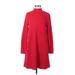 Gap Casual Dress - Sweater Dress: Red Dresses - Women's Size Small