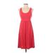 Cynthia Rowley TJX Casual Dress - A-Line: Red Solid Dresses - Women's Size Small