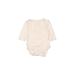 Baby Gap Long Sleeve Onesie: Ivory Print Bottoms - Size 0-3 Month