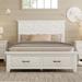 Queen Size Platform Storage Bed with 2 Drawers, Wood Panel Bed Frame with Headboard and Wood Slats Suppoer