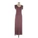 Silk & Salt Casual Dress - Maxi: Burgundy Dresses - Women's Size Medium