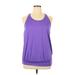 C9 By Champion Active Tank Top: Purple Print Activewear - Women's Size X-Large