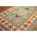 Turquoise Blue Kazak Oriental Accent Foyer Rug Handmade Wool Carpet - 2'0"x 3'0"