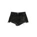 Zara TRF Denim Shorts: Black Solid Bottoms - Women's Size 8 - Dark Wash