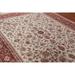 Ivory Floral Kashan Oriental Area Rug Hand-Knotted Wool Carpet - 7'10"x 10'1"