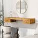 Wall Mounted Floating Vanity Desk with Drawers, Wooden Sticker