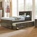 Rustic style Full Size Bookcase Captain Bed with Trundle for Bedroom