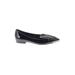 White House Black Market Flats: Loafers Chunky Heel Casual Black Solid Shoes - Women's Size 7 - Pointed Toe