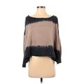 Free People Long Sleeve Blouse: Brown Ombre Tops - Women's Size X-Small
