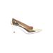 Prada Heels: Slip On Kitten Heel Cocktail Gold Shoes - Women's Size 35.5 - Pointed Toe