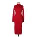 Casual Dress - Sweater Dress: Red Dresses - Women's Size Large