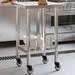 vidaXL Kitchen Work Table with Wheels Storage Home Restaurant Stainless Steel