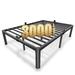 14 Inch Queen Metal Platform Bed Frame with Round Corner Legs, 3000 LBS Heavy Duty Steel Slats Support, No Box Spring Needed