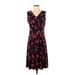Croft & Barrow Casual Dress - A-Line V Neck Sleeveless: Black Dresses - New - Women's Size Small