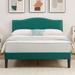 Queen Bed Frame Platform Bed Frame with Upholstered Headboard, Strong Frame and Wooden Slats Support, Strong Weight Capacity
