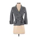 Ann Taylor LOFT Jacket: Short Gray Print Jackets & Outerwear - Women's Size Small Petite