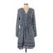 Gap Casual Dress - Shirtdress: Blue Print Dresses - Women's Size Small