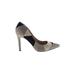 Vince Camuto Heels: Slip-on Stilleto Chic Gray Print Shoes - Women's Size 8 - Pointed Toe