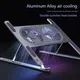 Aluminum Laptop Stand Foldable Desk Riser Mute Cooling Fan Adjustable Notebook Stand For Macbook Pro