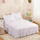 White Elegant Princess Bed Skirt Non-slip Mattress Cover Ruffled Lace Bed Skirt Bedsheet 1pcs