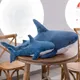 2Sizes Cute Shark Plush Toy Soft Long Throw Pillow Doll Shark Stuffed Toys Holiday Gift Kids Girls