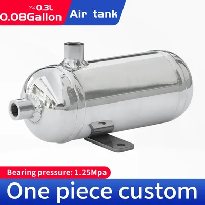 0.3L 0.1Gallon 304 Thickened Stainless Steel Pressure Buffer Tank Small Air Tank Vacuum Air Storage Tank Customizable