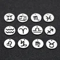 Skyrim Zodiac Floating Charm for Jewelry making Stainless Steel Aries Pisces Gemini Aquarius Cancer