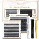 DIY Eyelash Extensions Set 400pcs D-Curl Individual Eyelash Set for DIY Eyelash Extensions at Home