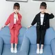 Spring Autumn School Children's Suit Girls Clothing Set Solid Blazer Pants Outfits For Baby Girl 6