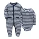 New Brand Fall Winter Newborn Baby Clothes Cotton Striped Cartoon Print Baby Boy Jumpsuit Long