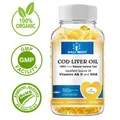 Cod Liver Oil Capsules Vitamins A & D and DHA Support Stress Relief Strengthen The Brain