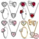 New Heart shaped Series Set 925 Sterling Silver Classic Shining Heart Ring Earrings Necklace