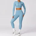 2 pezzi Seamless Yoga Set abbigliamento da palestra abbigliamento sportivo tuta da Yoga per donna