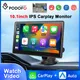 Podofo 10.1'' Carplay Monitor Android Auto Dashboard Watch Videos Airplay Android Cast Multimedia