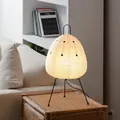 Japanese Akari Wabi-sabi Noguchi Yong Printed Rice Paper Table Lamp Bedroom Bedside Loft Homestay