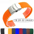 Watches Accessories 20 22mm for Seiko Rolex Submariner Series Watchband Rubber Strap Man Watch Band