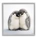 Stupell Industries Cuddling Penguin Duo by Roozbeh Single Picture Frame Print on Canvas in Black/Gray/White | 17" H x 17" W | Wayfair