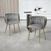 Mercer41 Landreneau Tufted Velvet Low Back Armchair Dining Chair Wood/Upholstered/Velvet in Gray | 29.13 H x 21.58 W x 21.26 D in | Wayfair