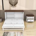 Winston Porter Leighah Murphy 2 Piece Bedroom Set in Brown/White | 41 H x 63 W x 83 D in | Wayfair 8BFF581B97BE49A19FAFD35AC057275C