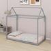 Isabelle & Max™ Crivello Metal Canopy Bed in Gray | Wayfair F5DE5FB1F8974DF6B9E42B4E65C3510D