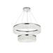 Mercer41 Yiana 2 - Light Dimmable LED Tiered Chandelier Acrylic, Crystal in Gray | 4.5 H x 24 W x 24 D in | Wayfair
