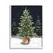 Stupell Industries ba-824-Framed Christmas Tree Snow Scene by House Fenway Wrapped Canvas Print Canvas in Blue/Brown/Green | Wayfair