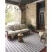 Brown/Gray 138 x 102 x 0.25 in Indoor/Outdoor Area Rug - Indoor/Outdoor Charlie Silver/Bark Area Rug Magnolia Home by Joanna Gaines x Loloi | Wayfair