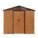 clihome 8 ft. W x 6 ft. D Metal Lean-To Storage Tool Shed 84.0 H x 72.0 W x 96.0 D in Brown | 8' W X 6' D X 7' H | Wayfair CL-RYRD68-W